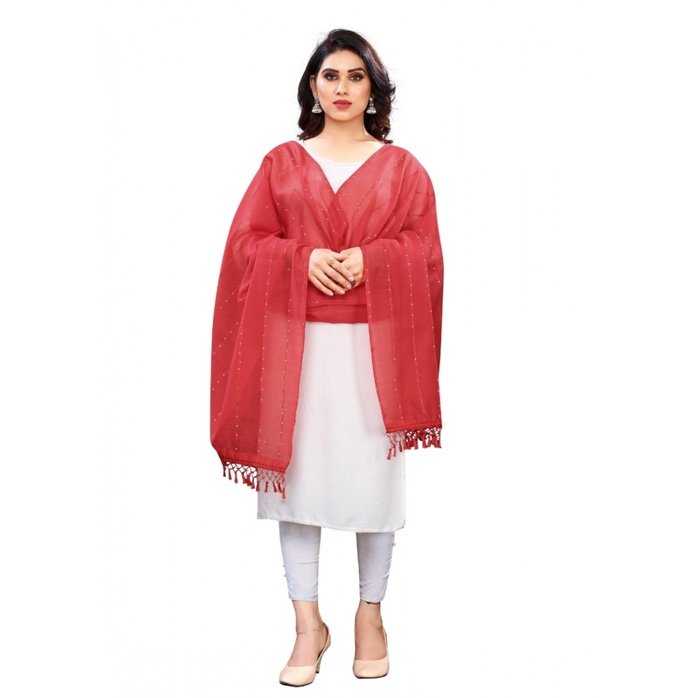 Generic Women's Cotton Silk Strips Printed Dupatta (Maroon, Length:2-2.4 mtr) Generic Women's Cotton Silk Strips Printed Dupatta (Maroon, Length:2-2.4 mtr)