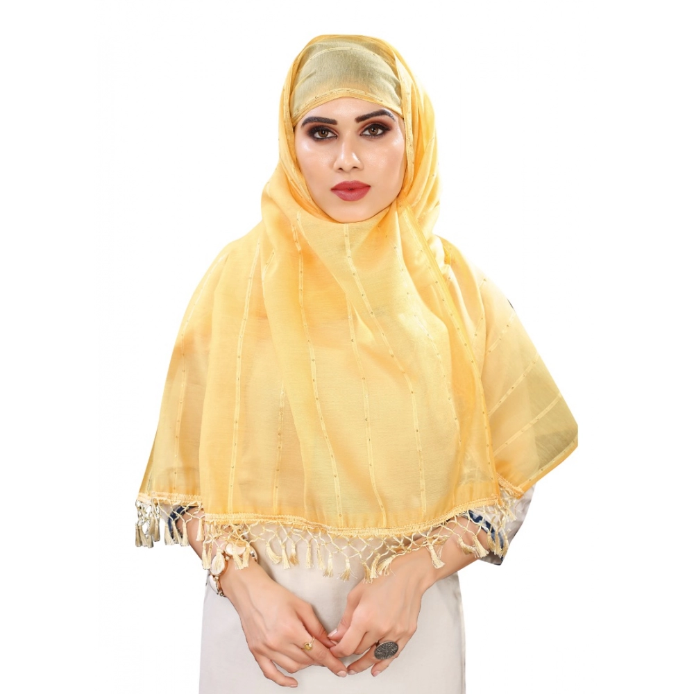 Generic Women's Cotton Silk Strips Printed Dupatta (Yellow, Length:2-2.4 mtr) Generic Women's Cotton Silk Strips Printed Dupatta (Yellow, Length:2-2.4 mtr)
