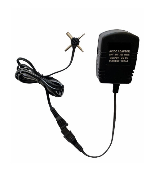 Generic 3V 500mA Power Adapter, Power Supply AC Input 200 240 V and Output 3V 500mA for Set Top Box_DTH Box, CCTV System, Router, Other Electronics And IT Gadgets with 4 Pin (Black)