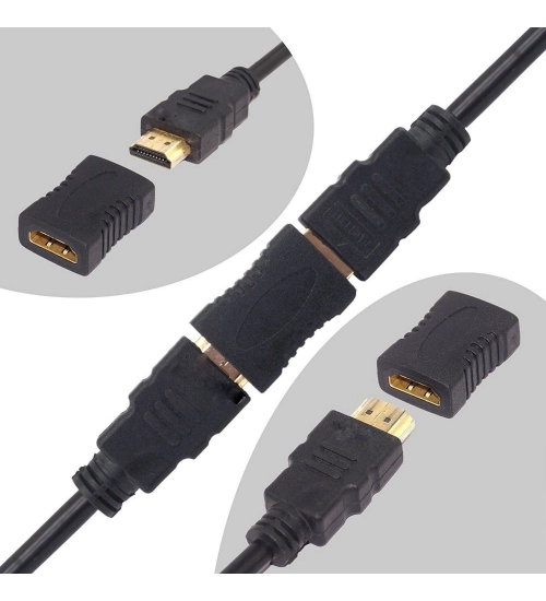 Generic HDMI Adapter Female to Female Extender Jointer Black (Black)