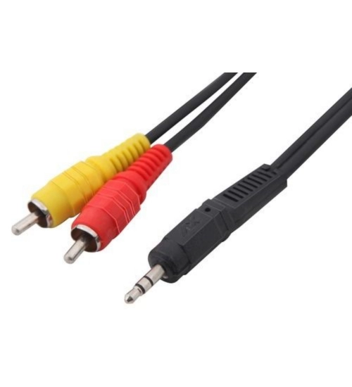 Generic 3.5mm Stereo Audio Male to 2RCA Male EP to 2RCA 1.5 Yards Connects Mobile and Home Theatre (Black)