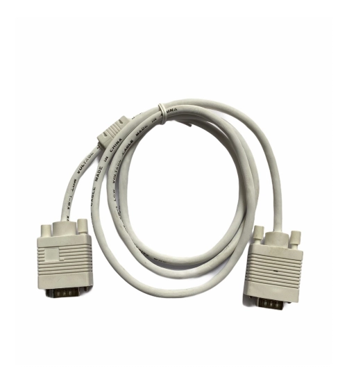 Generic VGA Cable Male to Male 1.5 Yards Supports PC, Monitor, TV, LCD_LED, Plasma, Projector, TFT (White)