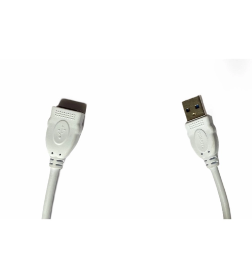 Generic USB Male to Female Extension Cable 1.5 Yards Supports LCD, LED, TV USB Ports Connects Printer, PC, External Hard Drive (White)