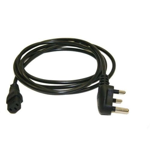Generic Supreme Quality 1.2 Meter 3Pin Power Cord for Computer Monitor Desktop, Printer, UPS, SMPS, Scanner (Black)