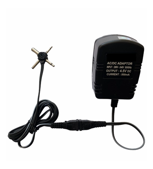 Generic 4.5V 500mA Power Adapter, Power Supply AC Input 200 240 V and Output 4.5V 500mA for Set Top Box_DTH Box, CCTV System, Router, Other Electronics And IT Gadgets with 4 Pin (Black)