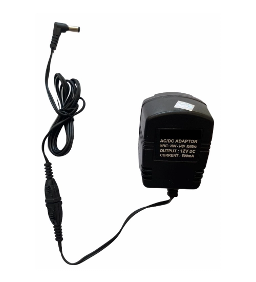 Generic 12V 500mA Power Adapter, Power Supply AC Input 200 240 V and Output 12V 500mA for Set Top Box_DTH Box, CCTV System, Router, Other Electronics And IT Gadgets with DC Pin (Black)