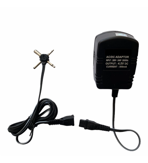 Generic 4.5V 500mA Power Adapter, Power Supply AC Input 200 240 V and Output 4.5V 500mA for Set Top Box_DTH Box, CCTV System, Router, Other Electronics And IT Gadgets with 4 Pin (Black)