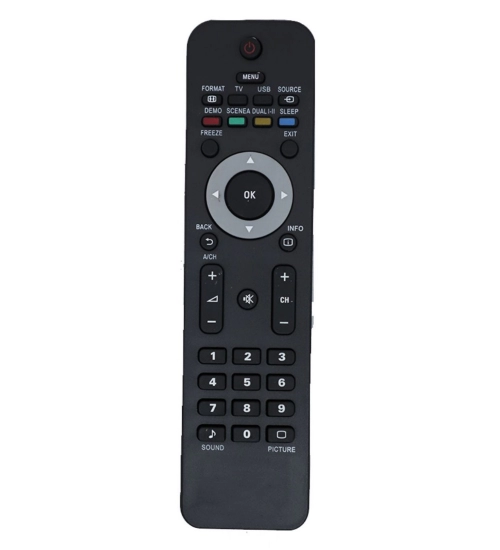 Generic LCD_LED Remote No. URC 33, Compatible With PHILIPS LCD_LED TV Remote Control _Old Remote Functions Must Be Exactly Same (Color:Multi)