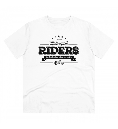 Generic Men's PC Cotton Bike Ride Design Printed T Shirt (Color: White, Thread Count: 180GSM)