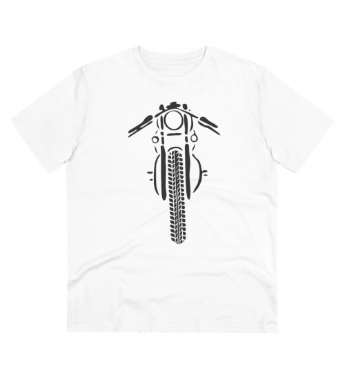 Generic Men's PC Cotton Bike Ride Design Printed T Shirt (Color: White, Thread Count: 180GSM)