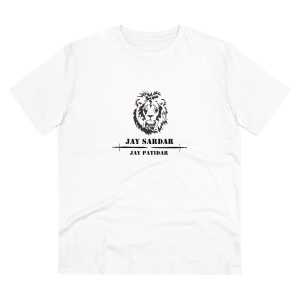 Generic Men's PC Cotton Jay Sardar Printed T Shirt (Color: White, Thread Count: 180GSM)