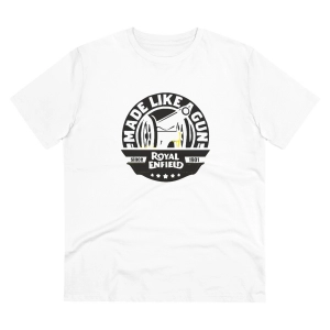 Generic Men's PC Cotton Bike Ride Design Printed T Shirt (Color: White, Thread Count: 180GSM)