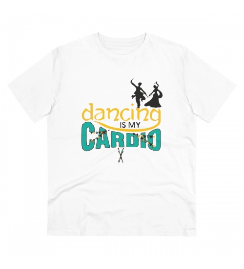 Generic Men's PC Cotton Dancing Is My Cardio Printed T Shirt (Color: White, Thread Count: 180GSM)