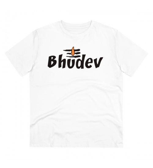 Generic Men's PC Cotton Bhudev Printed T Shirt (Color: White, Thread Count: 180GSM)