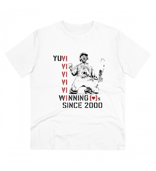 Generic Men's PC Cotton Cricket Design Printed T Shirt (Color: White, Thread Count: 180GSM)