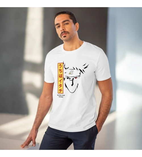 Generic Men's PC Cotton Kunffo Printed T Shirt (Color: White, Thread Count: 180GSM)