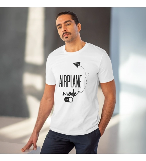 Generic Men's PC Cotton Explore The Unseen Printed T Shirt (Color: White, Thread Count: 180GSM)