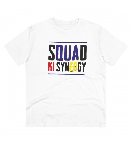 Generic Men's PC Cotton Squed Ki Syneagy Printed T Shirt (Color: White, Thread Count: 180GSM)