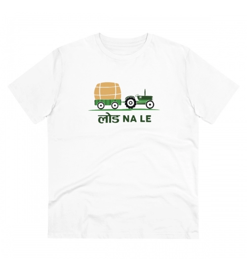 Generic Men's PC Cotton Load Na Lee Printed T Shirt (Color: White, Thread Count: 180GSM)