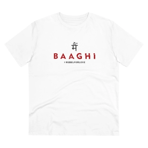 Generic Men's PC Cotton Me Bhaghi Printed T Shirt (Color: White, Thread Count: 180GSM)