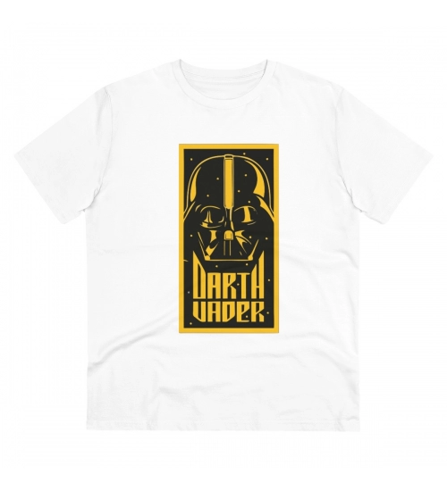 Generic Men's PC Cotton Darth Vader Printed T Shirt (Color: White, Thread Count: 180GSM)