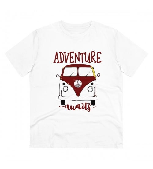 Generic Men's PC Cotton Explore The Unseen Printed T Shirt (Color: White, Thread Count: 180GSM)