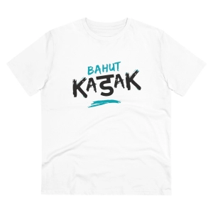 Generic Men's PC Cotton Bahot Kadak Printed T Shirt (Color: White, Thread Count: 180GSM)