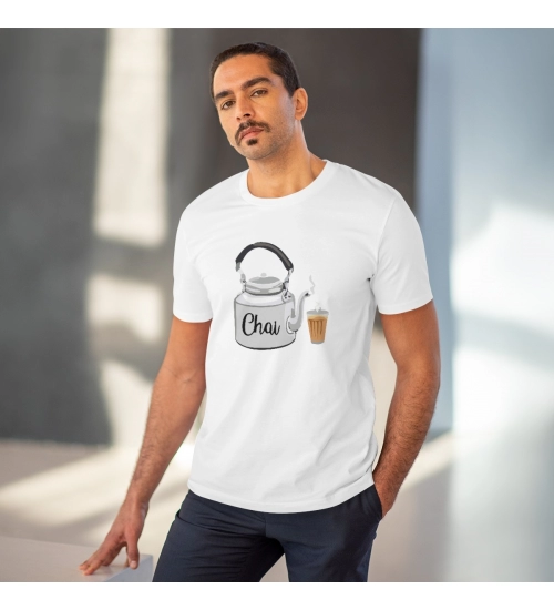 Generic Men's PC Cotton Marathi Desing Printed T Shirt (Color: White, Thread Count: 180GSM)