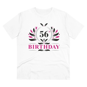 Generic Men's PC Cotton 56th Birthday Printed T Shirt (Color: White, Thread Count: 180GSM)