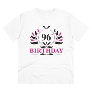 Generic Men's PC Cotton 96th Birthday Printed T Shirt (Color: White, Thread Count: 180GSM)