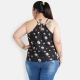 Generic Women's Casual Shoulder Strap Printed, Floral Print Black Top (Color:Black, Material:Poly Crepe) Generic Women's Casual Shoulder Strap Printed, Floral Print Black Top (Color:Black, Material:Poly Crepe)