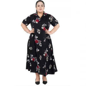 Generic Women's Fit And Flare Black Dress (Color:Black, Material:Polyester) Generic Women's Fit And Flare Black Dress (Color:Black, Material:Polyester)