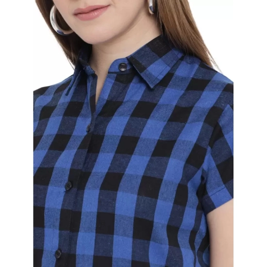 Generic Women's Shirt Blue, Black Dress (Color:Blue, Material:Pure Cotton) Generic Women's Shirt Blue, Black Dress (Color:Blue, Material:Pure Cotton)