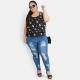 Generic Women's Casual Shoulder Strap Printed, Floral Print Black Top (Color:Black, Material:Poly Crepe) Generic Women's Casual Shoulder Strap Printed, Floral Print Black Top (Color:Black, Material:Poly Crepe)