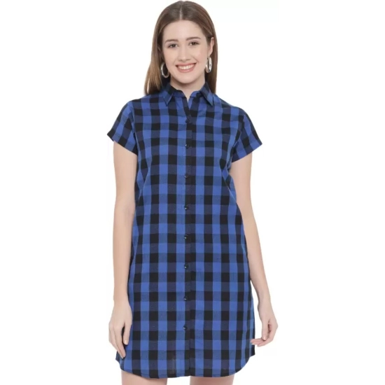 Generic Women's Shirt Blue, Black Dress (Color:Blue, Material:Pure Cotton) Generic Women's Shirt Blue, Black Dress (Color:Blue, Material:Pure Cotton)
