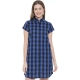 Generic Women's Shirt Blue, Black Dress (Color:Blue, Material:Pure Cotton) Generic Women's Shirt Blue, Black Dress (Color:Blue, Material:Pure Cotton)