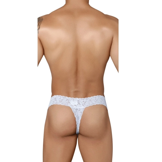 Generic Men's Lycra Blend Lace Lace Underwear G String Style Underwear (White) Generic Men's Lycra Blend Lace Lace Underwear G String Style Underwear (White)