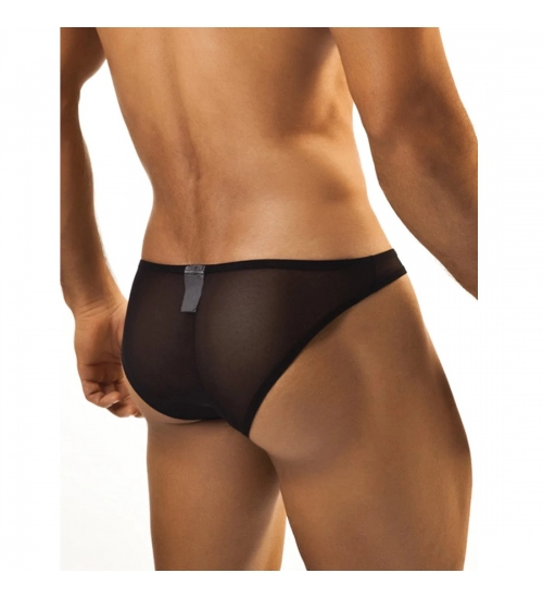 Generic Men's Mesh Power Net Sexy Transparent Brief Underwear (Black)