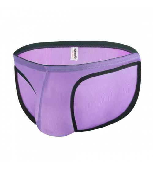 Generic Men's Mesh Power Net Transparent Sexy Brief Underwear (Ultra Violet)