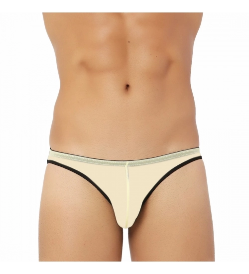 Generic Men's Nylon Transparent Briefs Underwear (Mango)
