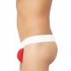 Generic Men's Cotton Spandex Sexy Designer Men G String Underwear (White And Red) Generic Men's Cotton Spandex Sexy Designer Men G String Underwear (White And Red)