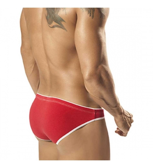 Generic Men's Cotton Handsome Hunk Brief Underwear (Red)