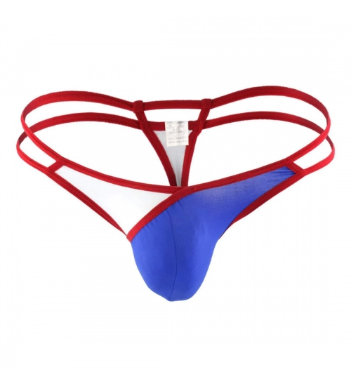 Generic Men's Cotton Spandex Foxy Dude Thongs Underwear (Multi)