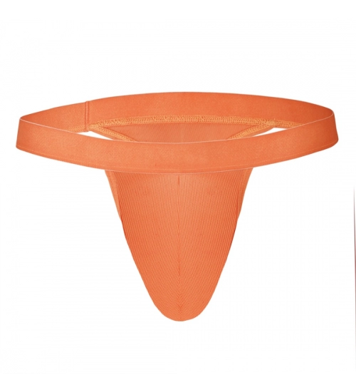 Generic Men's Nylon String Side Briefs Underwear (Tiger Orange)