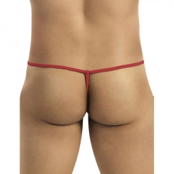 Generic Men's Cotton Spandex G String Pouch Underwear Underwear (Red)