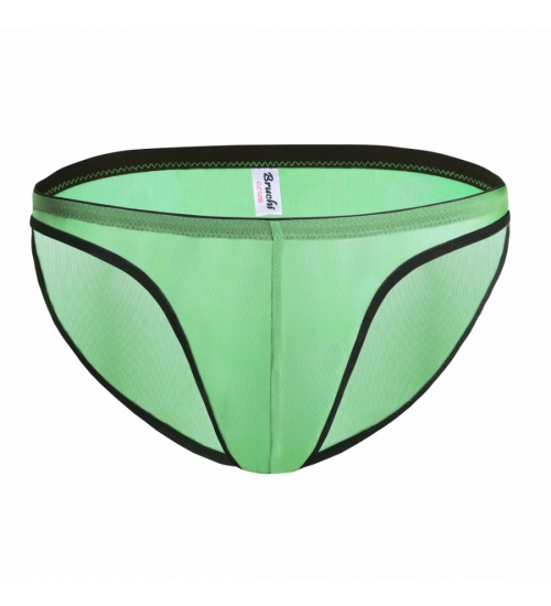 Generic Men's Mesh Power Net Transparent Sexy Brief Underwear (Green)