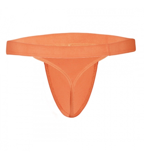 Generic Men's Nylon String Side Briefs Underwear (Tiger Orange) Generic Men's Nylon String Side Briefs Underwear (Tiger Orange)