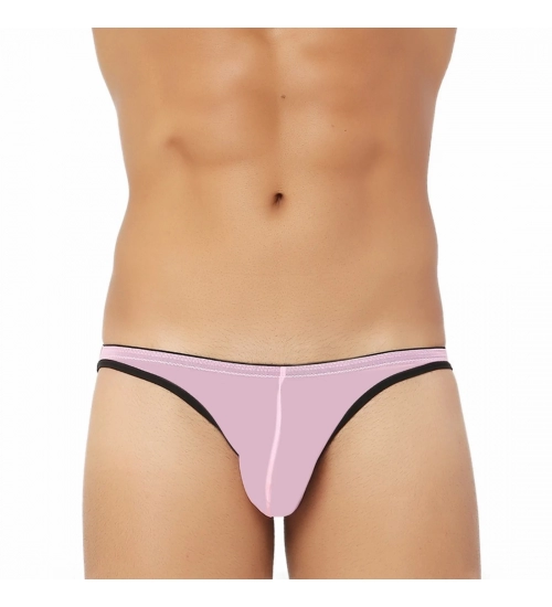Generic Men's Mesh Power Net Transparent Sexy Brief Underwear (Pink)