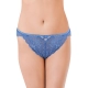 Generic Women's Nylon Spandex Low Waist Side Edge Lace Bikini Panty (Blue) Generic Women's Nylon Spandex Low Waist Side Edge Lace Bikini Panty (Blue)