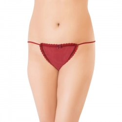 Generic Women's Lycra Low Rise Sleek String (Wine Red)